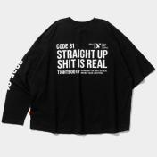 【TIGHTBOOTHPRODUCTION-タイトブースプロダクション】ODD SLEEVE T-SHIRT【BLK】