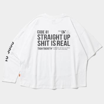 【TIGHTBOOTHPRODUCTION-タイトブースプロダクション】ODD SLEEVE T-SHIRT【WHT】
