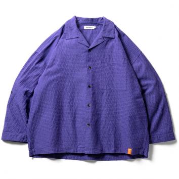 【TIGHTBOOTHPRODUCTION-タイトブースプロダクション】T JACQUARD ROLL UP SHIRT【PRPL】