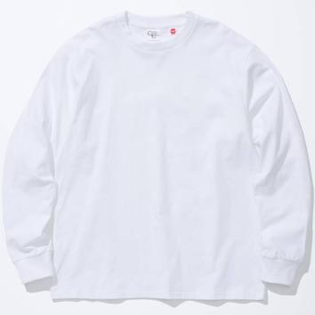 【COTTON RESEARCH CLUB-コットンリサーチクラブ】L/S Tubular T-Shirt【WHT】