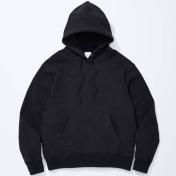 【COTTON RESEARCH CLUB-コットンリサーチクラブ】Loopwheel Terry Hoodie【BLK】