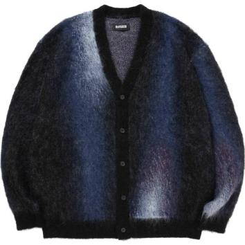 【ROTTWEILER/ロットワイラー】PATERNED CARDIGAN【NAVY】