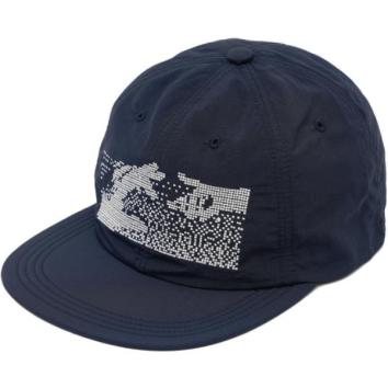 【GARBAGE-ガーベッジ】SOFT BRIM 6 PANEL CAP【KEEP IN TOUCH】【NAVY】