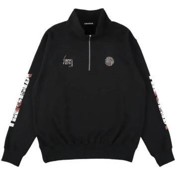 【TANGRAM-タングラム】CAMO LOGO HALF ZIP SWEAT【BLK】