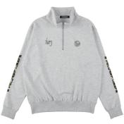 【TANGRAM-タングラム】CAMO LOGO HALF ZIP SWEAT【GRY】