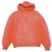 【KAMIYA-カミヤ】Distressed Henry Neck Hoodie【ORG】