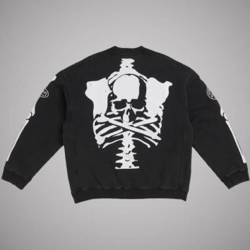 【MASTERMIND WORLD-マスターマインド ワールド】VANSON CREWNECK SWEATSHIRT DAMAGED BOXY FIT