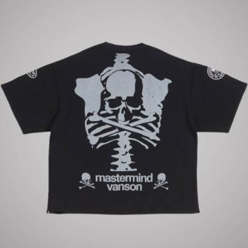 【MASTERMIND WORLD-マスターマインド ワールド】VANSON THERMAL SS TEE DAMAGED BOXY FIT