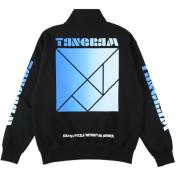 【TANGRAM-タングラム】GRADATION LOGO HALF ZIP SWEAT【BLK】