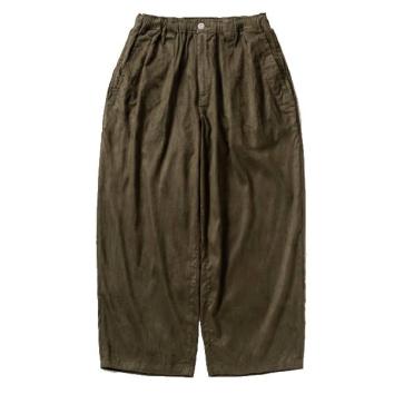【TIGHTBOOTHPRODUCTION-タイトブースプロダクション】SUEDE BAGGY PANTS【OLV】