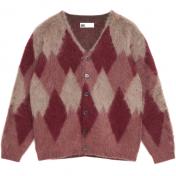 【GDC-ジーディーシー】Argyle Mohair Cardigan【BEG】