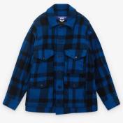 【JUNYAWATANABE MAN-ジュンヤワタナベマン】ウールチェック 製品縮絨 FILSON Wネーム ブルゾン【青/黒】