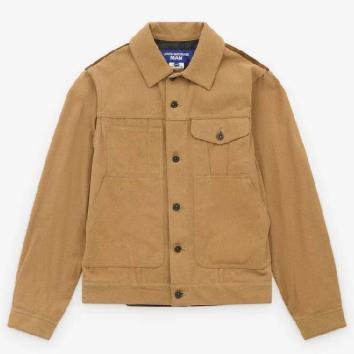 【JUNYAWATANABE MAN-ジュンヤワタナベマン】綿ウレタンデニムコーティング×ウールチェックツイード FILSON WネームJKT