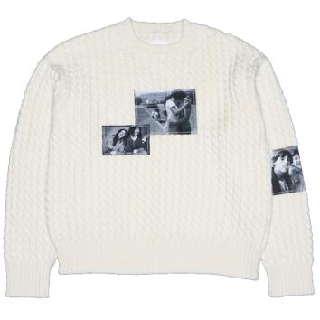 【TheSoloist-ソロイスト】crew neck sweater.(low)【WHT】