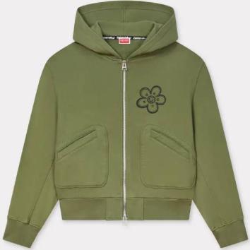【KENZO-ケンゾー】'Kenzo x Futura 2000' ボクシー フルジップ コットン フ―ディー