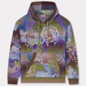 【KENZO-ケンゾー】'Kenzo x Futura 2000' ミックス ウール ニット フ―ディー