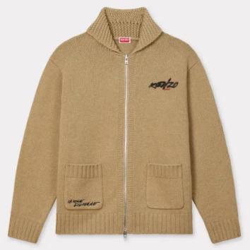 【KENZO-ケンゾー】'Kenzo x Futura 2000' ジップド ウール ニット カーディガン