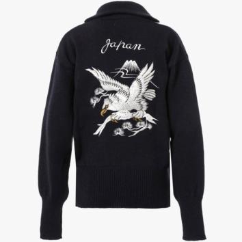 【eYe JUNYAWATANABE MAN-ジュンヤワタナベマン】梳毛天竺刺繍 Miller Rayner DRIVERS KNIT