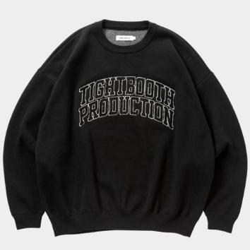 【TIGHTBOOTHPRODUCTION-タイトブースプロダクション】COLLEGE SWEATER【BLK】