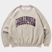【TIGHTBOOTHPRODUCTION-タイトブースプロダクション】COLLEGE SWEATER【GRY】