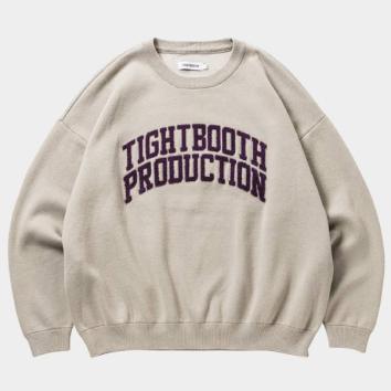 【TIGHTBOOTHPRODUCTION-タイトブースプロダクション】COLLEGE SWEATER【GRY】