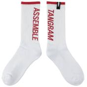 【TANGRAM-タングラム】ASSEMBLE LOGO CREW SOX【RED】