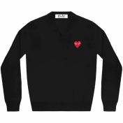 【PLAY COMME des GARCONS】SWEATER RED EMBLEM RED HEART【BLK】