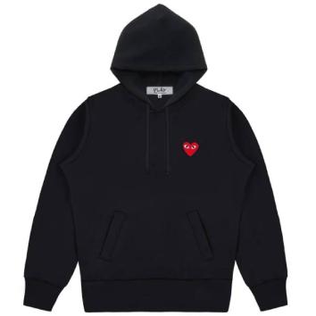 【PLAY COMME des GARCONS】SWEATSHIRT RED EMBLEM RED HEART【BLK】