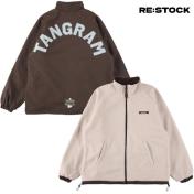【TANGRAM-タングラム】GOLF CLUB FLEECE REVERSIBLE JACKET【CHOCO】