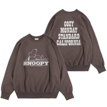 【STANDARD CALIFORNIA-スタンダード カリフォルニア】SNOOPY / SD Cozy Monday Crew Sweat【BLK】