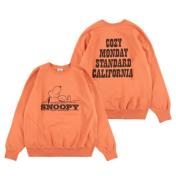 【STANDARD CALIFORNIA-スタンダード カリフォルニア】SNOOPY / SD Cozy Monday Crew Sweat【ORNG】